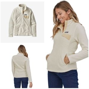 Patagonia Re-Tool  Snap T Fleece pullover in white